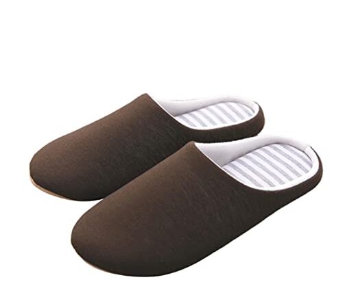 LOTIE Chaussons De Douche Femme Scarpe da Uomo Pantofole Invernali in Cotone Spessa Cotone Non Stivali da Pioggia Caldi A Casa-B,42-43