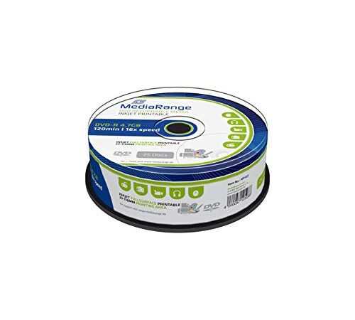 MediaRange MR407 DVD-R 4,7 GB|120 min, 16x velocità, 25 x DVD registrabili