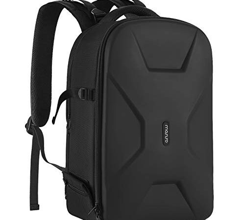 MOSISO Zaino per Fotocamera, DSLR/SLR/Camera Bag Fotografia Mirrorless Impermeabile Protettiva Custodia con Supporto per Treppiede&Scomparto per Laptop Compatibile con Canon/Nikon/Sony, Nero