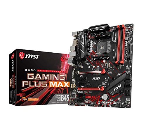 MSI B450 GAMING PLUS MAX, Scheda Madre con Core Boost, Turbo M.2, Socket AM4, Memorie DDR4, Form factor ATX, Connettore USB 3.2 Gen2