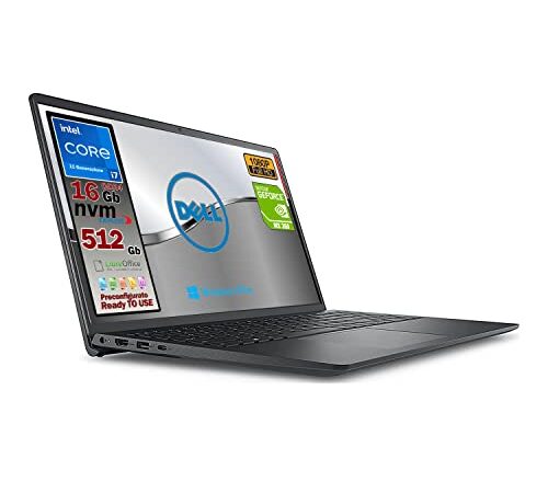 Notebook Dell, Cpu Intel i7 di 11 Gen. 4 core fino a 4,7 GHz, Display 15,6" FullHd, SSD nvme 512 Gb, 16Gb DDR4, Win10 Pro, Svga MX 350 2 gb, Wi-Fi, 3usb, lan, Pronto All'uso, Garanzia e layout Italia