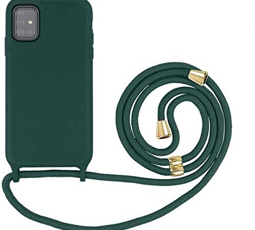 Oihxse Case Compatibile con Galaxy S10+/S10 PLUS Cover Tracolla Trasparente, Custodia Antiurto Gomma Gel Silicio Liquido con Collana Necklace Back Case in TPU con Laccio per Il Collo-A6