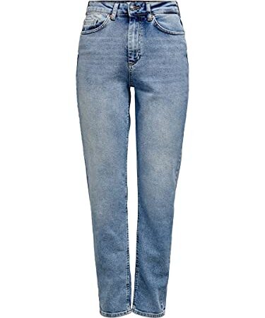 Only Onlveneda Life Mom Rea7452, Jeans Donna, Denim Blu Chiaro, S