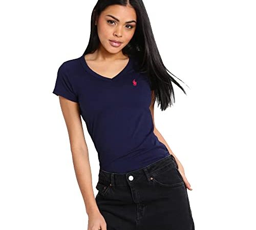 Polo Ralph Lauren - Maglietta con Scollo a V (S, Navy)