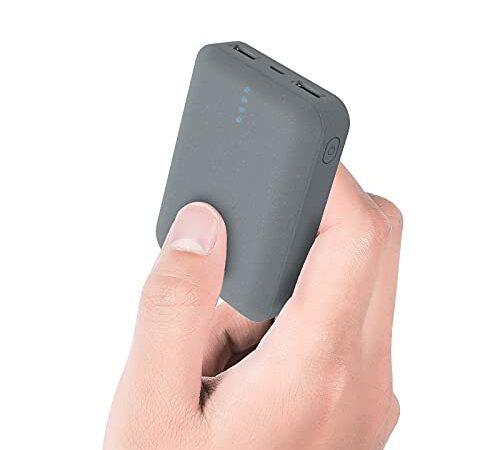 Powerbank 10000mAh, Ockeyed Caricabatterie Portatile, Ultra-Compact Mini Batteria Esterna Carica Veloce Batteria Portatile con 2 USB Porte da 5V/2.4A per Samsung, Huawei, Xiaomi e Altri Smartphone.…