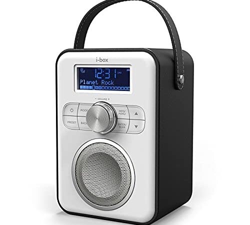 Radio Portatile DAB/DAB+/FM con Bluetooth, Radiolina Ricaricabile Alimentazione a Corrente e a Batteria con Caricatore USB per un'Autonomia di 10 Ore