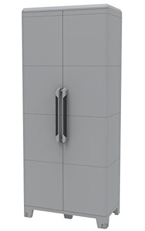 Terry, Transforming Modular 4, Armadio Multifunzionale Alto, da Esterno Interno, Due Ante. Materiale: Plastica, Dimensioni: 78x43,6x184,40 cm