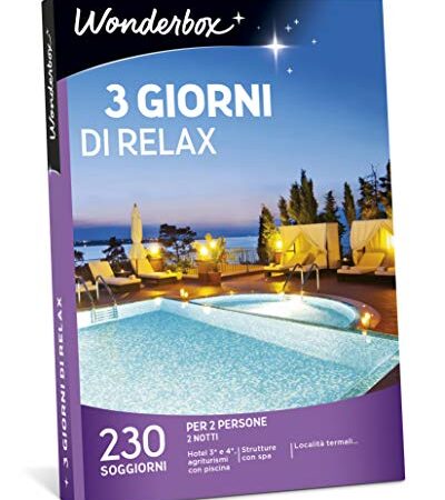 Wonderbox Cofanetto Regalo - 3 Giorni di Relax - Valido 3 Anni e 3 Mesi