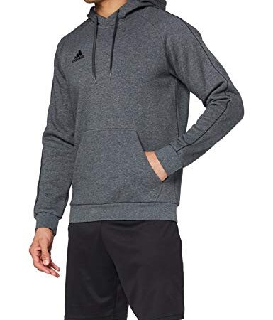 Adidas Football App Generic, Hooded Sweat Uomo, Dark Grey Heather/Black, 2XL