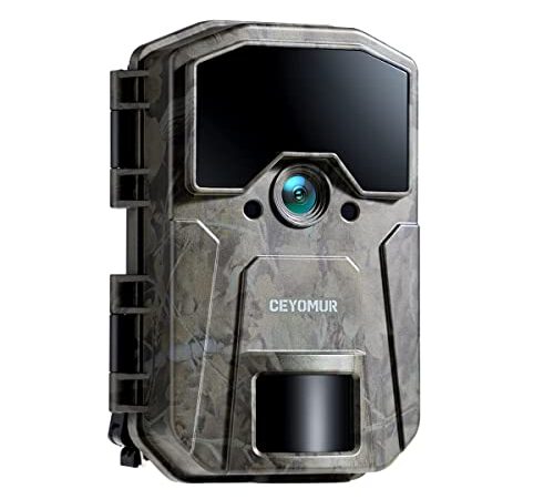 CEYOMUR Fototrappola 20MP 1080P HD, Fotocamera da Caccia con LED IR Invisibili da 940nm Visione Notturna, Impermeabile IP66 per la Natura l'osservazione la Fauna