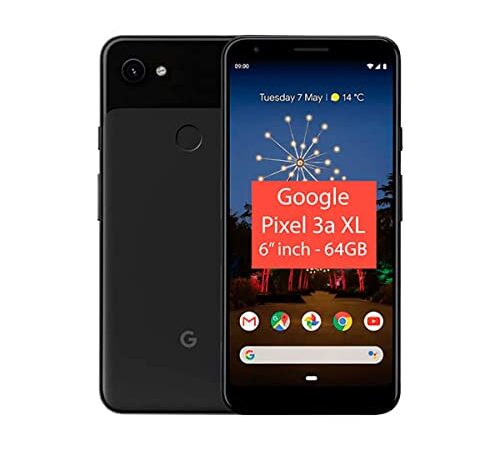Google Pixel 3A XL da 64 GB, smartphone Android 9.0 (3A XL, colore nero “Just Black”)
