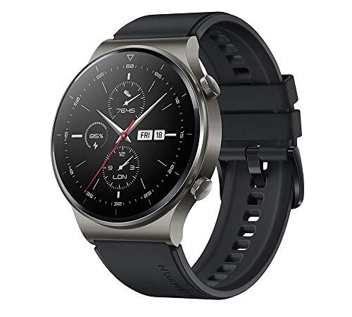 HUAWEI WATCH GT 2 Pro Smartwatch, Touchscreen 1.39" AMOLED HD, 2 settimane utilizzo con una ricarica, GPS e GLONASS, SpO2, 100+ Modalità di allenamento, Chiamate Bluetooth, Nero (Night Black)
