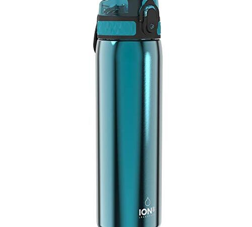Ion8 Borraccia Acciaio Inox Senza Perdite, 600ml, Acqua