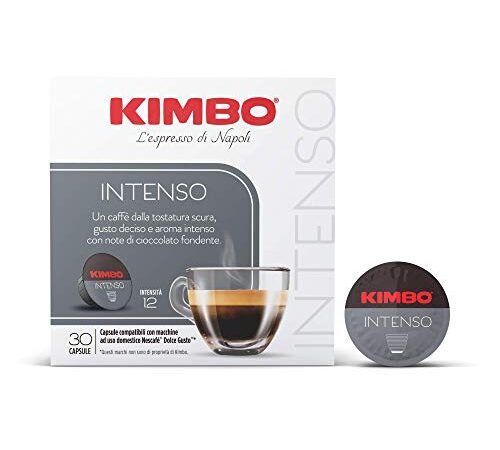 Kimbo Intenso - Capsule di Caffè Compatibili Nescafè Dolce Gusto - 2 Pacchi da 30 Capsule