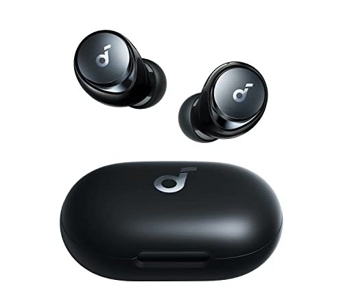 Soundcore Anker Space A40 Auricolari Wireless Cancellazione Attiva Rumore Adattiva, Riproduzione 50 ore Totale/10 ore 1 Ricarica, Suono LDAC hi-res, Confortevoli, 6 Microfoni, Ricarica Wireless/Rapida