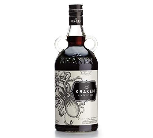 The Kraken - Il rum nero speziato con una storia leggendaria e una miscela unica: canna da zucchero, rum caraibici scuri e 13 spezie. Bottiglia da 70cl, vol. 40%.