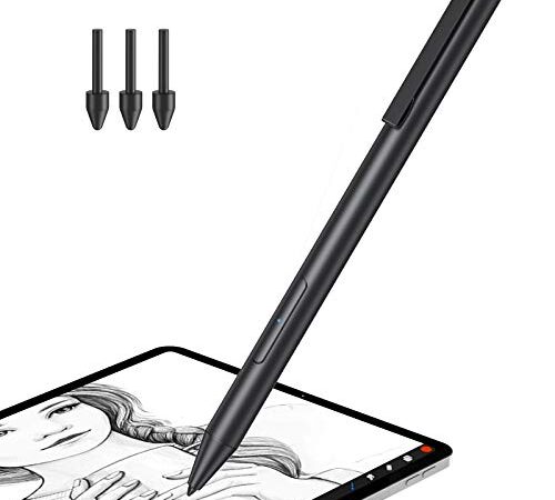 Hommie Penna Huawei è Compatibile Solo con HUAWEI M5 Lite 10.1;MediaPad M6;MateBook E 2019;MateBook C5 10.1;Penna Tablet Huawei Ricaricabile,Penna Palmare Huawei,Pennino Sostituibile*3
