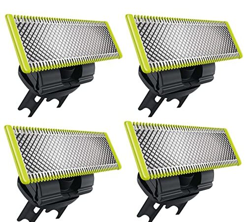 4 pezziLamette Ricambio Compatibile Con Philips Sostituzione Per Oneblade Uomo Barba Rasoio Testine Ricambi