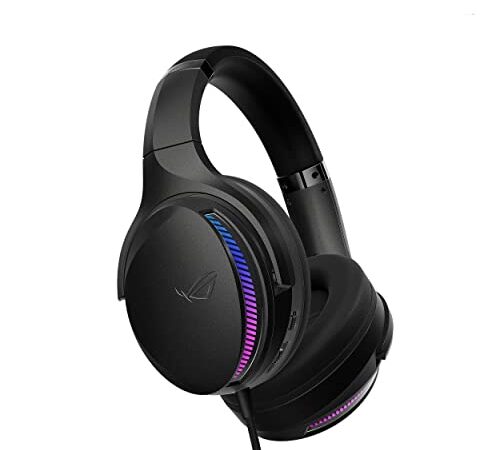 ASUS ROG Fusion II 300, Cuffia Gaming USB-C e USB-A, Microfono AI Beamforming, 7.1 Virtual Surround, Quad DAC ESS 9280, Aura RGB, Compatibile con PC|Mac|PS4|PS5|Switch|Dispositivi Mobile, Nero