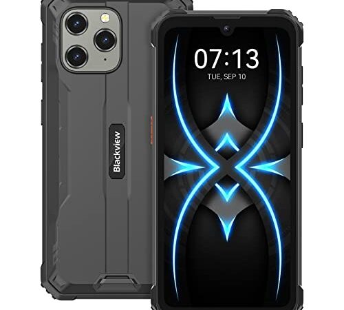 Blackview BV5300Pro Rugged Smartphone, 7GB RAM+64GB ROM/TF 1TB, 6580mAh, 6.1''HD+, 13MP+8MP, Android 12 Telefono Indistruttibile, NFC/ 3 Slots/Face ID/Modalità Guanto/OTG/GPS