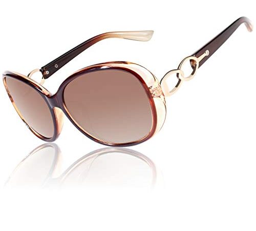 CGID Occhiali da Sole da Donna Polarizzati Grande Retrò Designer Protezione UV400 Occhiale donna da Sole MJ85