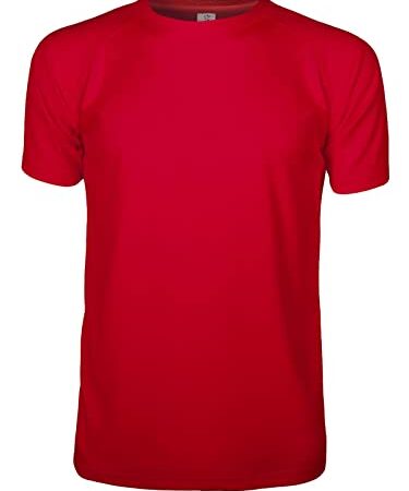 Chemagliette T Shirt Uomo Palestra - Maglietta Manica Corta Padel, Maglia Calcio Tennis Running Tecnica Sportiva Traspirante, Magliette Allenamento Run T