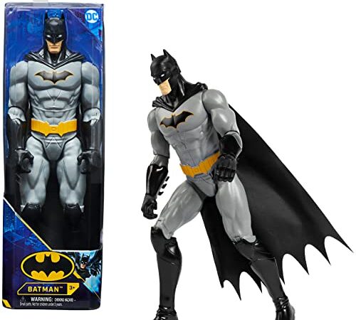 dc comics | Batman | Personaggio Batman in Scala 30 cm con Decorazioni Originali, Mantello e 11 Punti di articolazione - Giocattoli per Bambini e Bambine dai 3 Anni