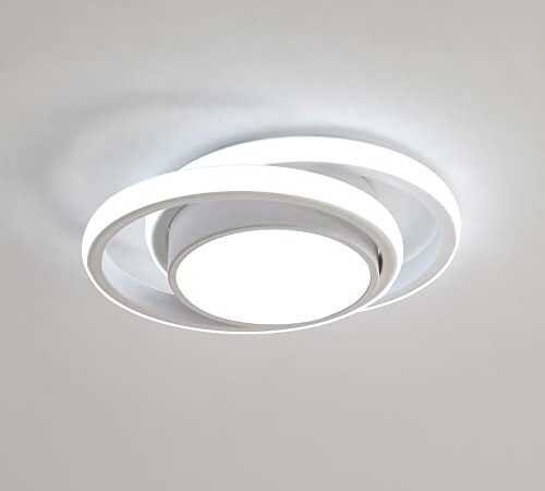Delaveek Plafoniera LED, Lampada da Soffitto 32W 2350lm, Rond Plafoniere Moderno, Bianco Freddo 6000K per Camera da Letto Corridoio Soggiorno Cucina Bagno