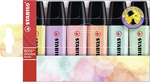 Evidenziatore - STABILO BOSS ORIGINAL Pastel - Astuccio da 6 - Colori assortiti