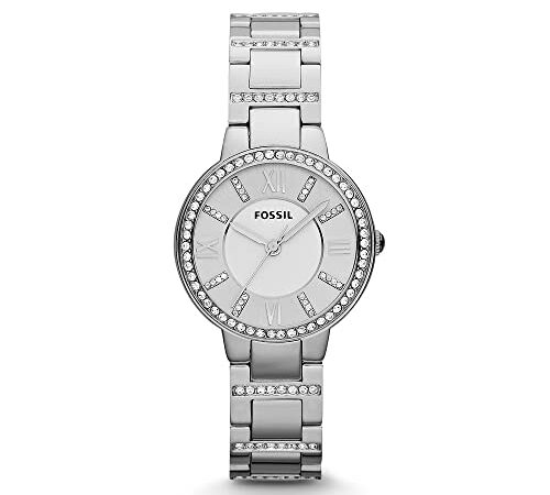 Fossil Orologio Virginia da donna, movimento al quarzo, cassa in acciaio inossidabile 30 mm e bracciale in acciaio inossidabile, ES3282