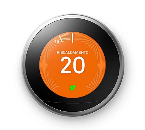 Google Nest Learning Thermostat 3Rd Generation, Acciaio Inox, ‎8.3 x 8.3 x 3 cm; 1 grammi