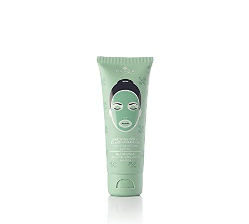 GYADA COSMETICS, Maschera Viso Detox Ed Anti-Imperfezioni, Migliora l’Aspetto di Pelli Impure, con Imperfezioni ed Esposte a Smog, Detossinante, Formula a Base di Tè Verde e Lime, 75 ml