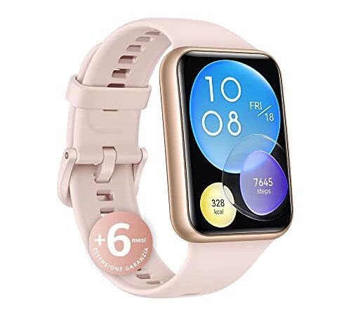 HUAWEI WATCH FIT 2 Smartwatch, Display FullView da 1,74", Chiamate Bluetooth al polso, Monitoraggio della salute 24h, SpO2, GPS, Allenamenti guidati, +6 mesi estensione di garanzia, Sakura Pink
