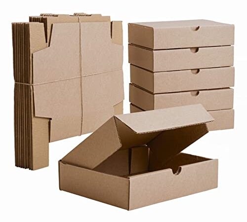 IPEA Scatole di Cartone Piatte 21 x 15 x 5 cm per Spedizioni, E-Commerce, Regali – 10 Pezzi – Made in Italy – Scatole Reattangolari Multiuso per Imballaggio Oggetti, Eventi, Feste – Scatola Confezione