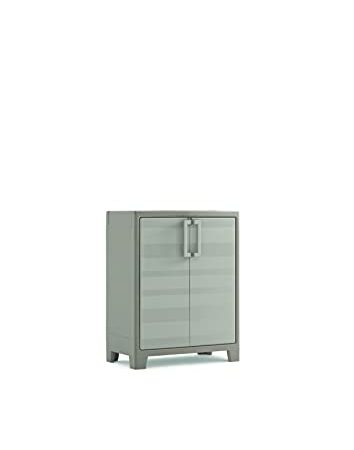 Keter Armadio Basso Gulliver Xl Con 2 Ripiani Regolabili, Beige, ‎80 x 44 x 100 cm; 9 Kg