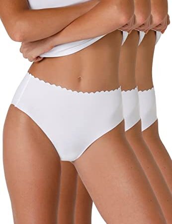 LOVABLE Invisible Comfort Cotton, Slip a Vita Alta, Donna, Bianco (003), L-XL