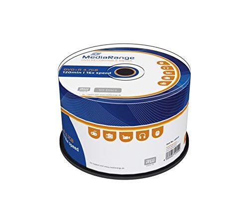MediaRange MR445 Confezione Dvd+R, Argento