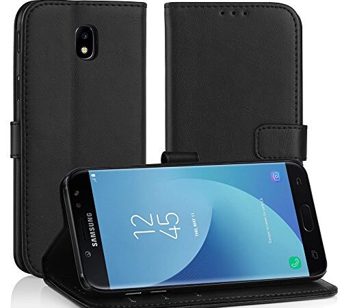 Simpeak Cover Compatibile per Samsung Galaxy j5 2017,Custodia Compatibile con Samsung Galaxy j5 2017 in Pelle Portafoglio con Supporto,Nero
