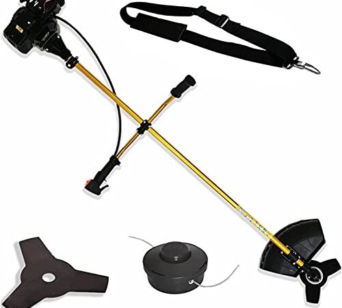 Tagliabordi Decespugliatore Rasaerba a scoppio benzina - Doppia Impugnatura 52 CC 1,6 kW per uso domestico professionale (DECESPUGLIATORE)