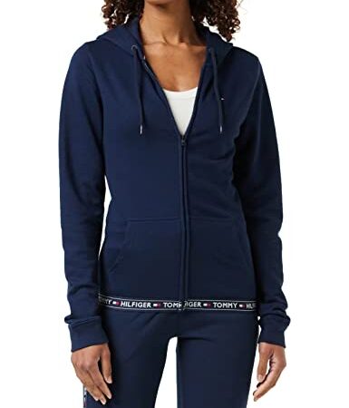 Tommy Hilfiger Felpa con Cappuccio Donna Hoody Hwk, Blu (Navy Blazer), S