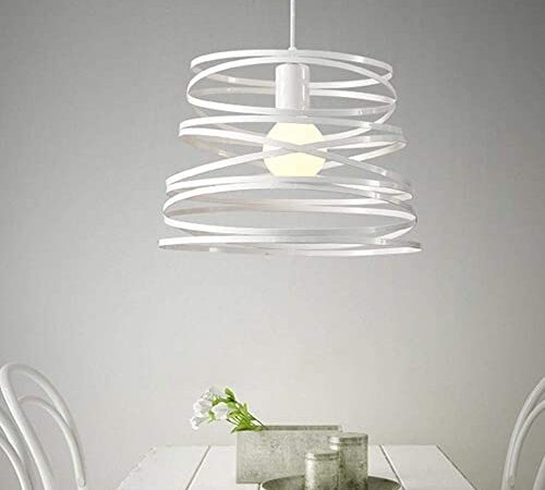 Universo Lampadario moderno a sospensione a fasce intrecciate, in ferro verniciato finish opaco - Attacco 1xE27, Potenza max 1x60 W, dim. 33x22 cm, lunghezza filo 100 cm