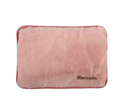 Virsus Borsa Acqua Calda Elettrica, Scaldotto con Tasca Scaldamani e rivestimento in pile. Scaldino per crampi, sollievo dal dolore e artrite, idea regalo per l'inverno (Coccola Rosa)