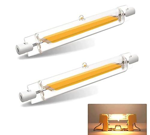 Wenuan R7S LED 118mm Dimmerabile,Lampadine LED R7S 20W Equivalente a 200W r7s Lampada Alogena,Lampada R7S LED Bianca Calda 3000K 2000LM,Nessun Sfarfallio,360°angolo di emissione,2 Pcs