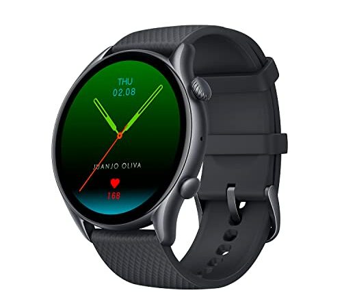 Amazfit GTR 3 PRO Smartwatch Orologio Intelligente Alexa Integrato, 150 modalità di Allenamento con GPS, Monitor del Sonno, AMOLED da 1.45”, 5 ATM Impermeabile, Durata Batteria di 12 Giorni, SpO2