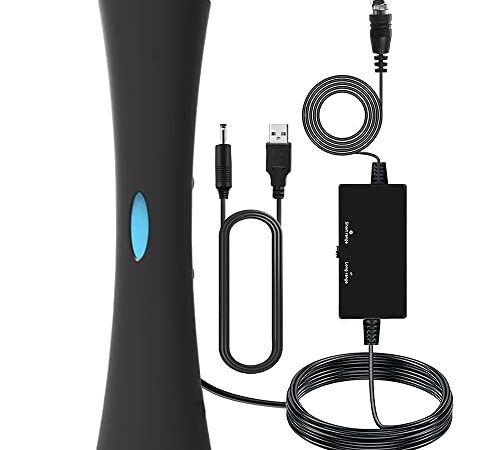 Antenna TV per Smart TV, antenna digitale HD con portata di oltre 580 miglia, antenna interna amplificata per canale locale-antenna digitale HD supporto per tutti i televisori
