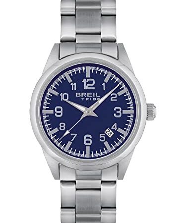 Breil, Orologio da Uomo Collezione Yukon, Cronografo Maschile con Design Vintage e Sportivo, Cassa in Acciaio Satinato 40 mm, Movimento Myota 2315, Resistente all'Acqua fino a 5 Atm