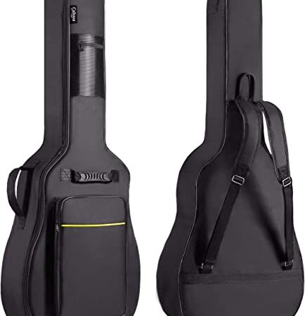 CAHAYA Custodia Chitarra Borsa per Chitarra Classica o Chitarra Acustica Impermeabile in Tessuto Oxford (Nero) Modello CY0152