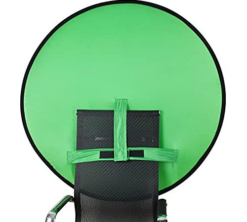 Chromakey Telo fotografici di sfondo, pieghevole, schermo verde pieghevole e portatile, Rollup, per set fotografici, trasmissioni in diretta streaming, etc (75 cm)