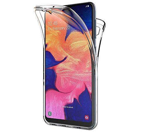 COPHONE Custodia per Samsung Galaxy A10 360°Full Body Cover Trasparente Silicone Case Molle di TPU Trasparente Sottile Protezione per Galaxy A10