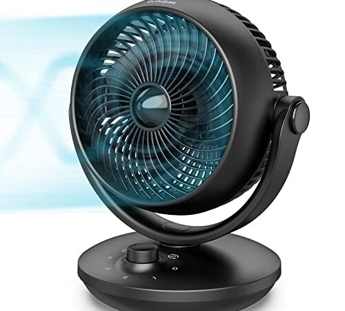 DR.PREPARE Ventilatore da Tavolo 20cm Potente Silenzioso 28dB 3 Velocità Ventilatore Oscillante Piccolo Circolazione dell'Aria Raffreddamento Efficiente per Camera da Letto Soggiorno Ufficio